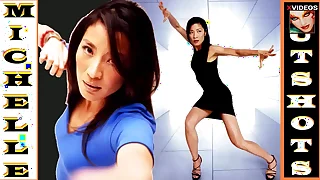 Michelle Yeoh BALLBUSTING compilation - beautiful asian actress kicks in the balls&comma; nut shots&comma; groin knee